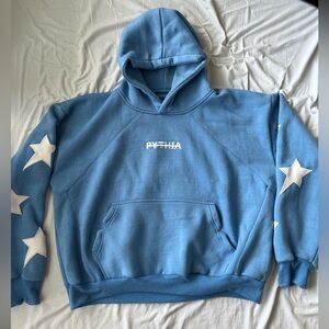 Pythia Baby Blue Peripheral Star Hoodie, Size XL